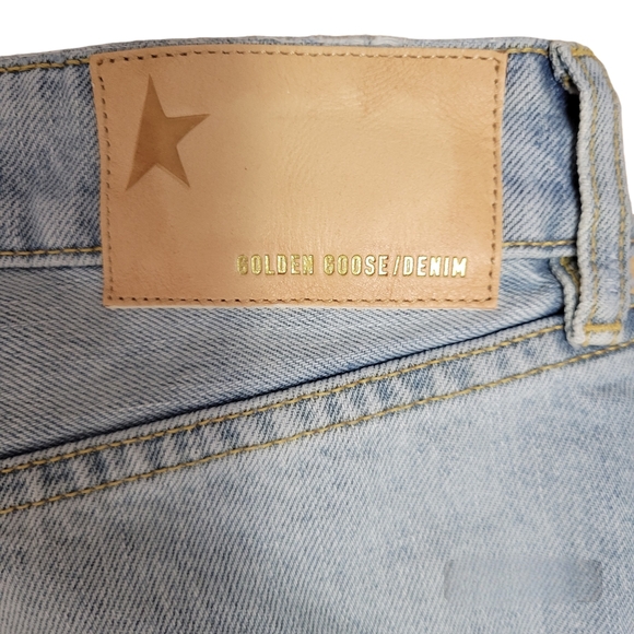 GOLDEN GOOSE Men's Regular-fit Happy jeans distressed button fly Size 33 - Picture 10 of 14